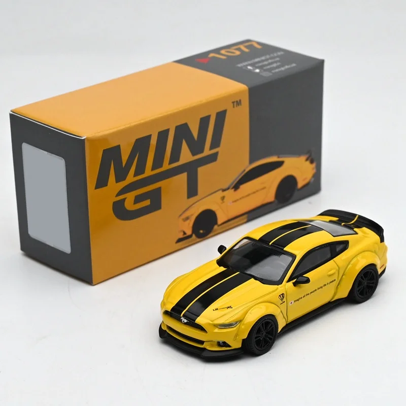Mini GT 1:64 Mustang Diecast Model in Yellow 1 Mini GT 1:64 Mustang Diecast Model in Yellow