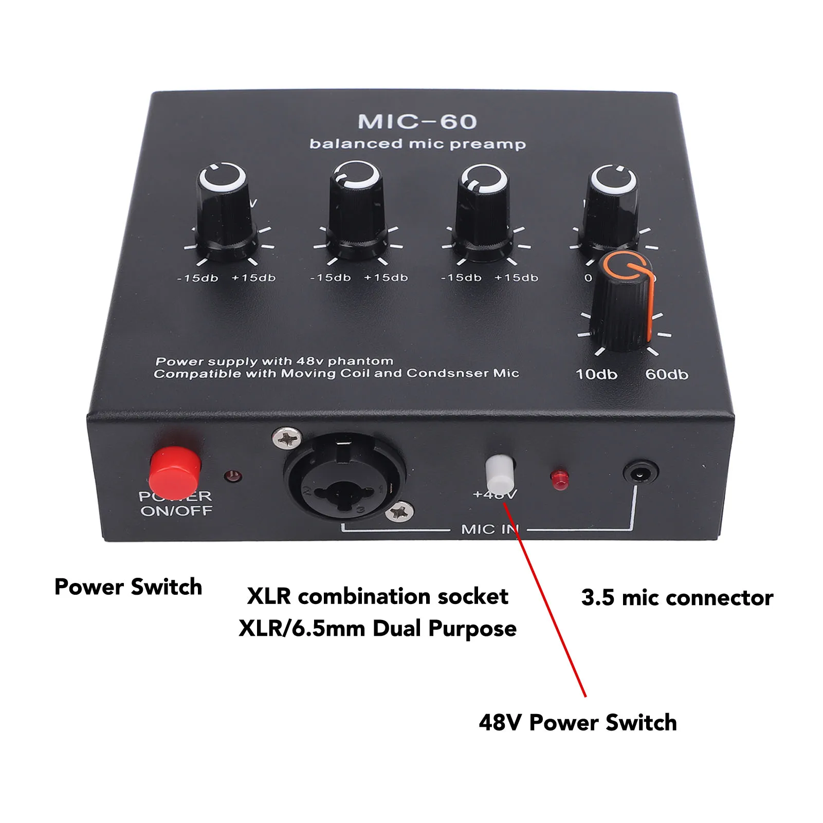 Professional Balanced Microphone Preamp with Adjustable Gain 3 Professional Balanced Microphone Preamp with Adjustable Gain - Image 3