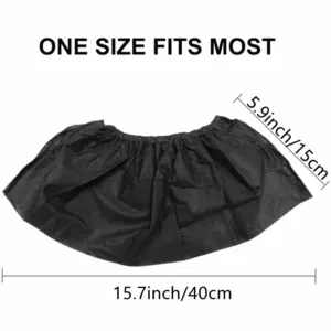 Black Disposable Shoe Covers 15.7x5.9 in, Pack of 100 12 S3fe6795a881e45cea7451064e12f4426h
