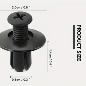 Automotive Black Plastic Fasteners Set of 50 14 S3ff22f2bdba145b499da90d7034b291eT
