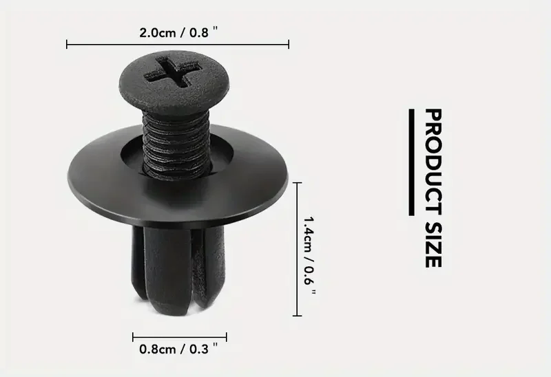 Automotive Black Plastic Fasteners Set of 50 5 Automotive Black Plastic Fasteners Set of 50 - Image 5