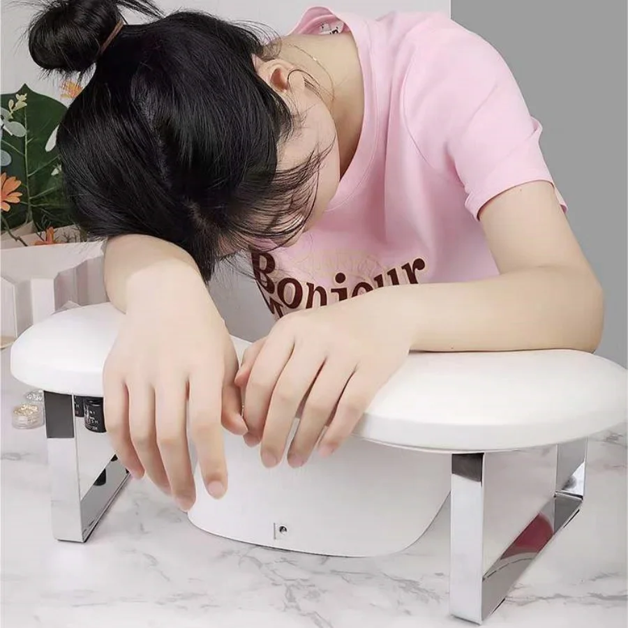 Large White PVC Manicure Armrest Pad 3 Large White PVC Manicure Armrest Pad - Image 3