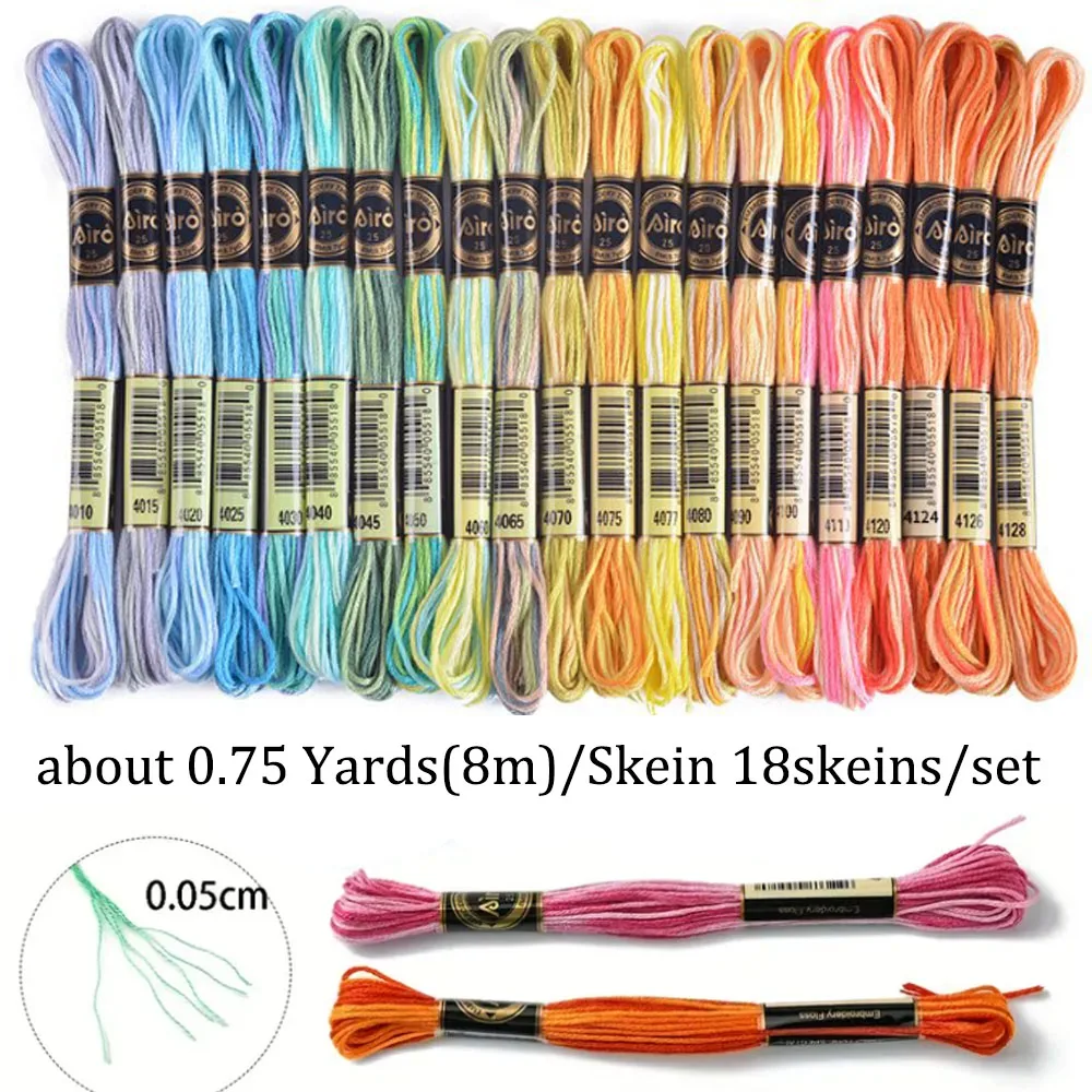 Vibrant 18-Color Embroidery Thread Kit 2 Vibrant 18-Color Embroidery Thread Kit - Image 2