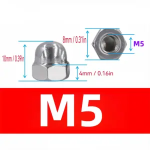 Stainless Steel Acorn Nuts Set (M3–M12) 12 S40e1e1a8736d4c43b36341208d9b1122P