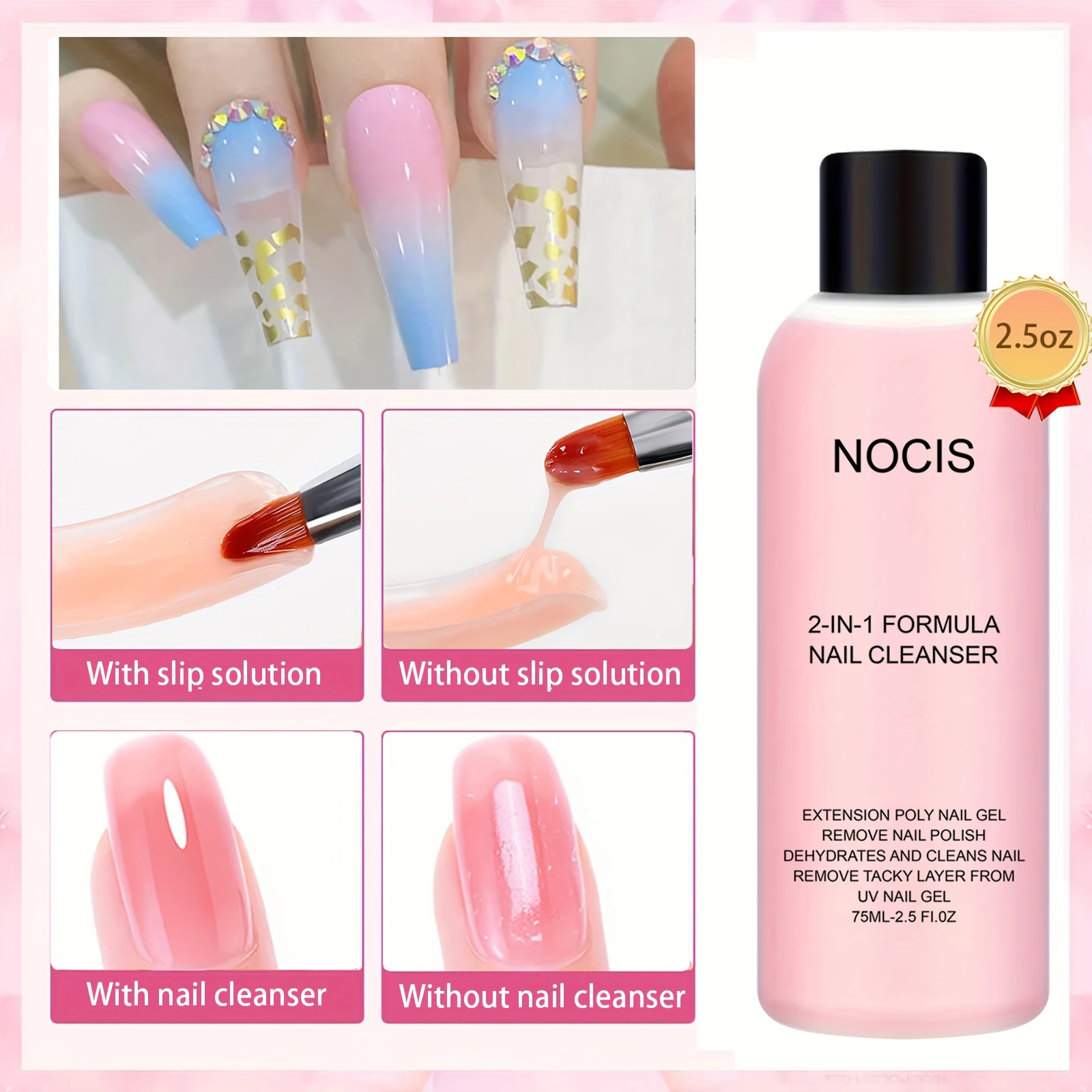 NOCIS 2-in-1 Gel Cleanser for Nails 75ml 4 NOCIS 2-in-1 Gel Cleanser for Nails 75ml - Image 4