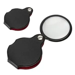Black 50mm Handheld Magnifying Glass with 8x Zoom