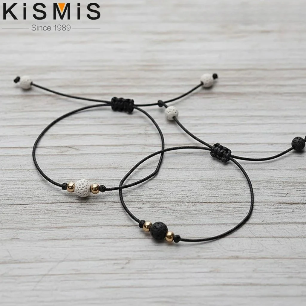 Adjustable Couple’s Bracelets Set in Waterproof Yarn 1 Adjustable Couple’s Bracelets Set in Waterproof Yarn