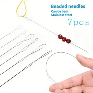 Stainless Steel Beaded Jewelry Needles Set