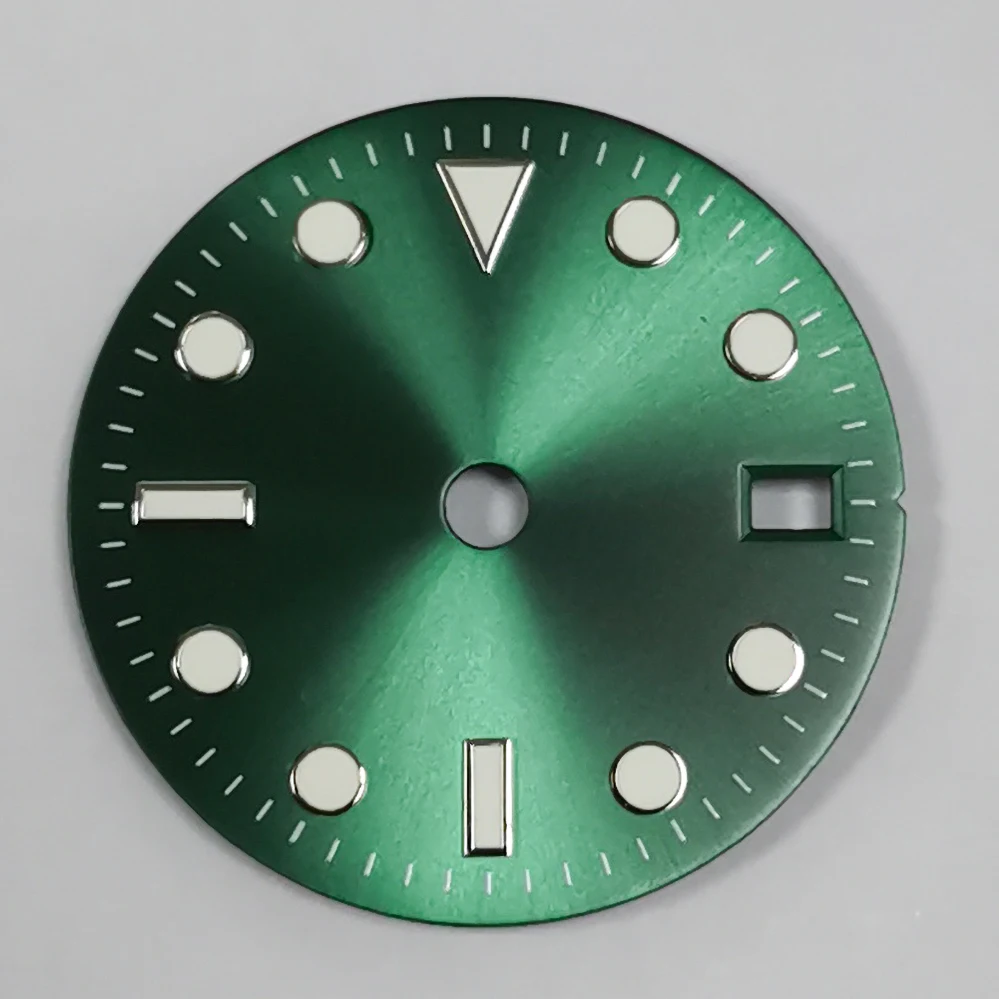 29mm Stainless Steel Green Watch Dial for NH34 7 29mm Stainless Steel Green Watch Dial for NH34 - Image 7