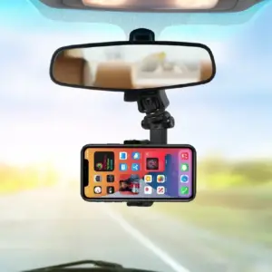 Adjustable Black Car Phone Holder for Rearview Mirror 10 S42bcc7d1423648b8b76b9261093fea63Y