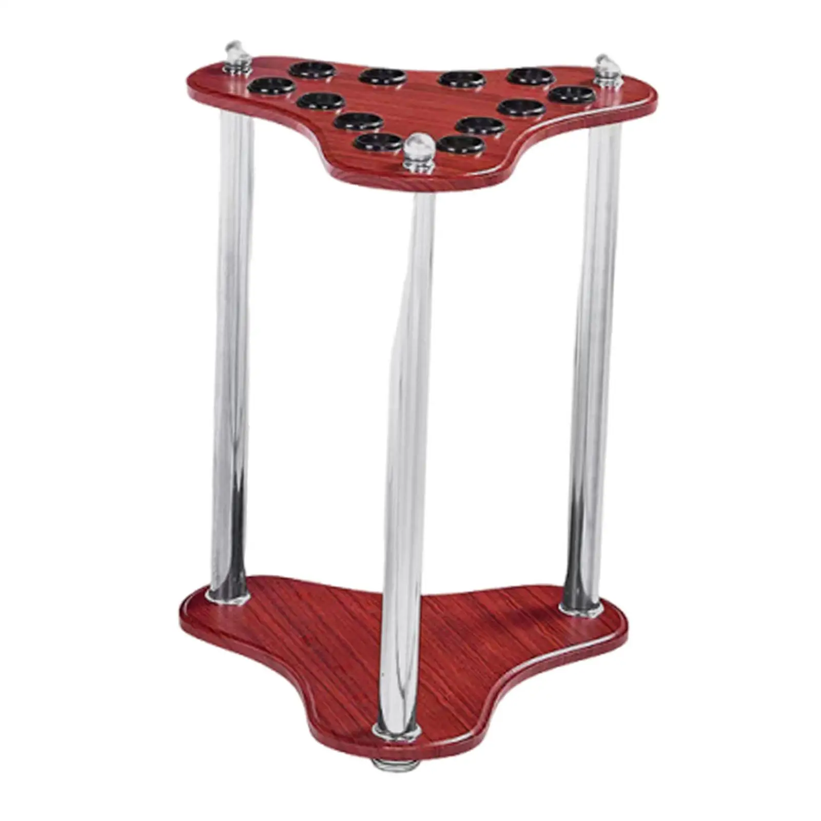 Elegant 12-Slot Wooden Pool Cue Rack 4 Elegant 12-Slot Wooden Pool Cue Rack - Image 4