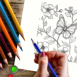 Fairy Flowers Adult Coloring Book with Floral Designs 9 S42e7442b73b149e5ad2b32749e23fa936