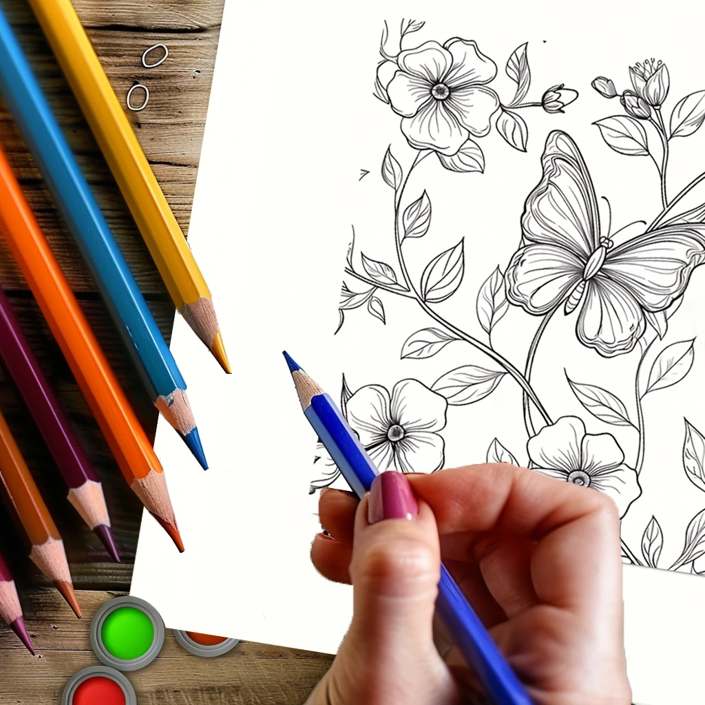 Fairy Flowers Adult Coloring Book with Floral Designs 4 Fairy Flowers Adult Coloring Book with Floral Designs - Image 4