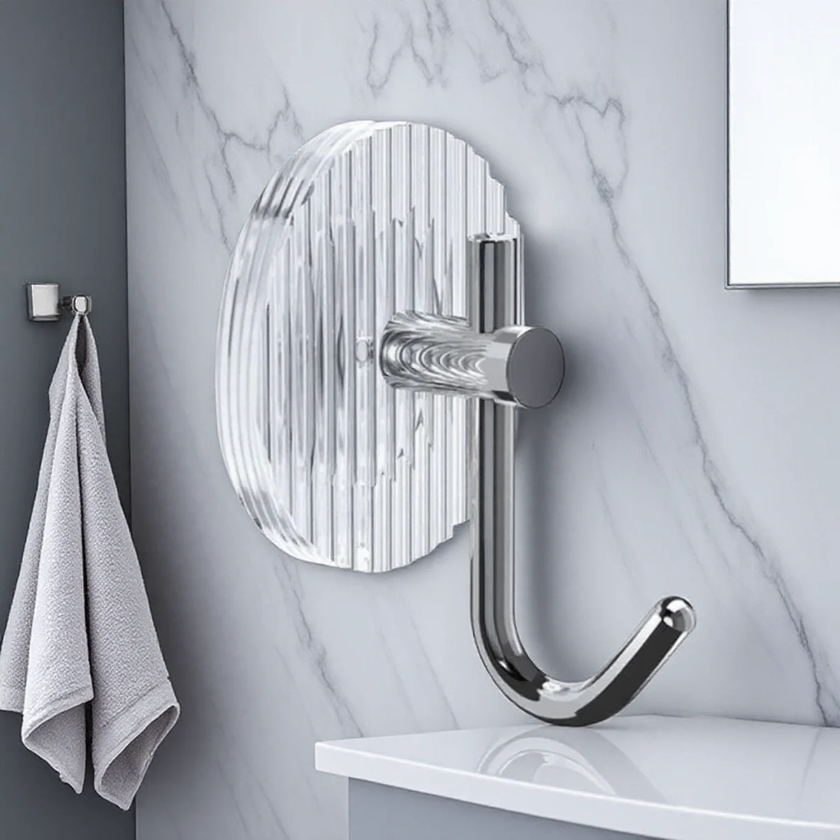 Self-Adhesive Acrylic Wall Hook in Gold & Silver 8 Self-Adhesive Acrylic Wall Hook in Gold & Silver - Image 8