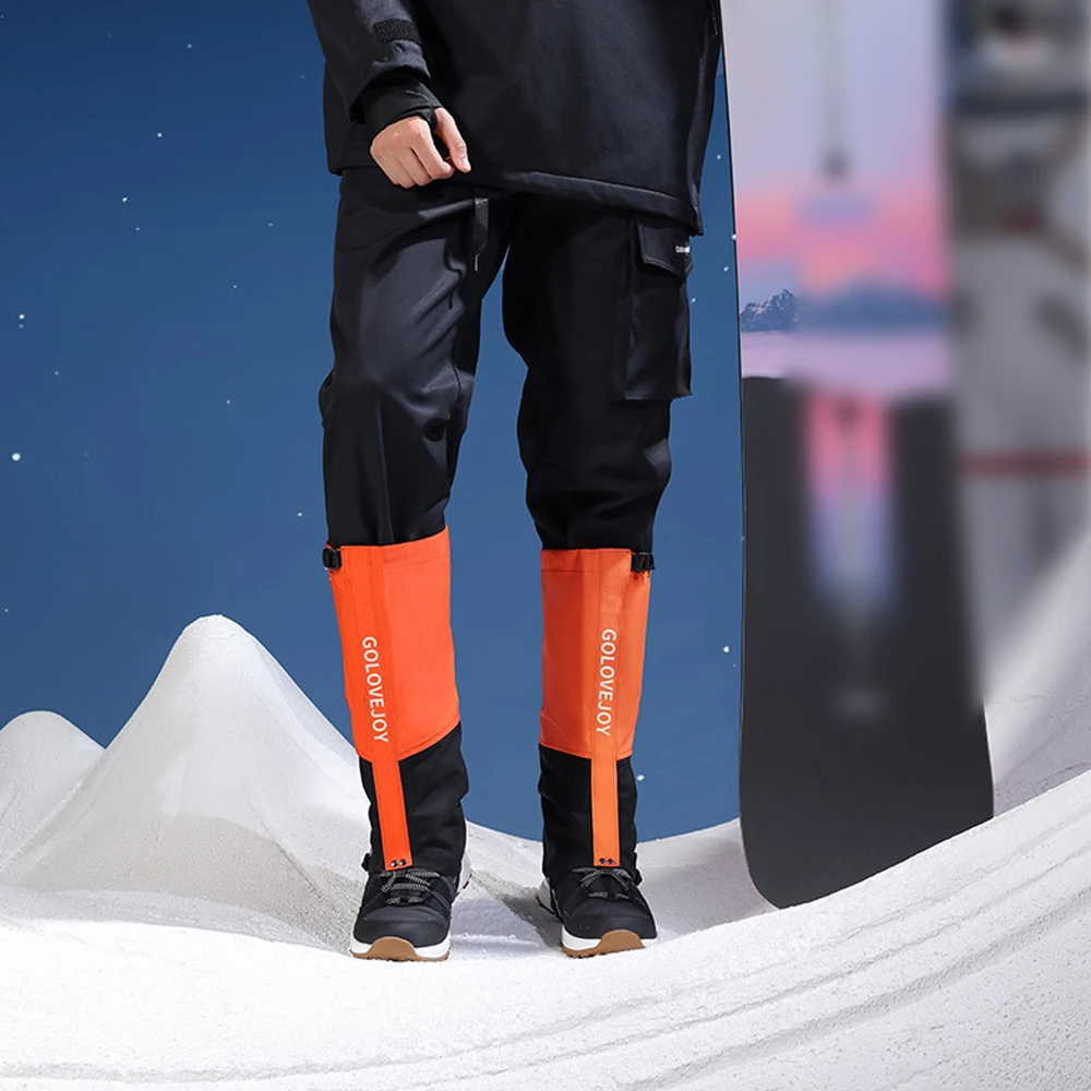 Bright Orange Waterproof Snow Gaiters for Outdoors 3 Bright Orange Waterproof Snow Gaiters for Outdoors - Image 3