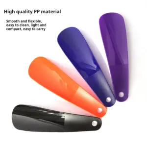 Black Plastic Shoehorn - 16cm Compact & Elegant