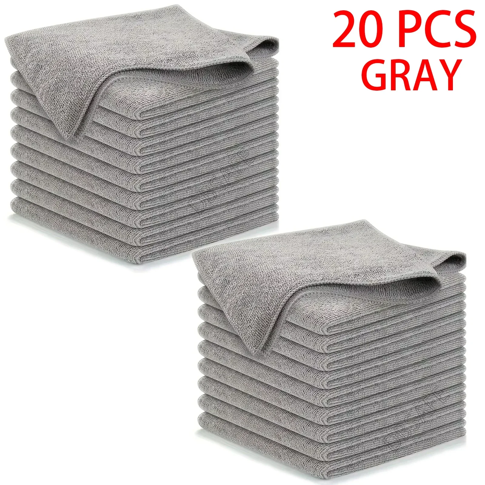 Microfiber Cleaning Cloth Set in Black and Gray 7 Microfiber Cleaning Cloth Set in Black and Gray - Image 7