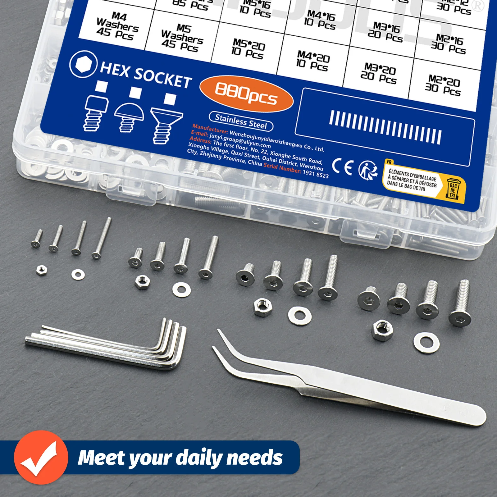 Stainless Steel Hardware Kit 880 pcs 2 Stainless Steel Hardware Kit 880 pcs - Image 2