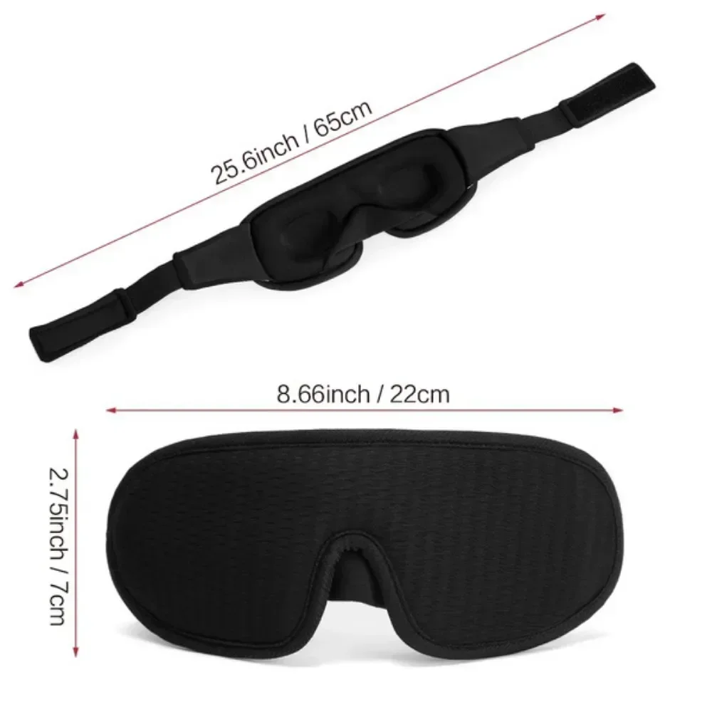 Black 3D Light Blocking Sleep Mask 6 Black 3D Light Blocking Sleep Mask - Image 6