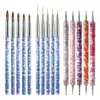 15-Piece Glitter Handle Nail Art Brush Set