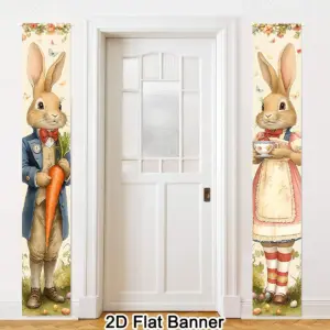 Easter Bunny Door Banners Set of Two 12 S445e41e758654e0ab274a2aa4eb6ec7d5