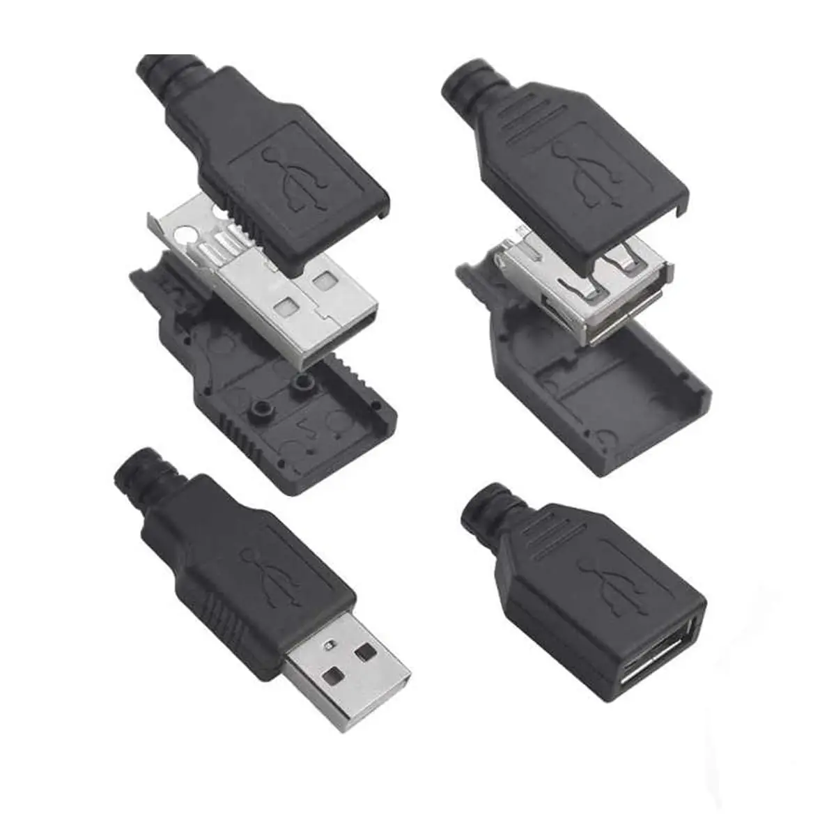 Set of 10 USB Type A Connectors for Custom Builds 2 Set of 10 USB Type A Connectors for Custom Builds - Image 2