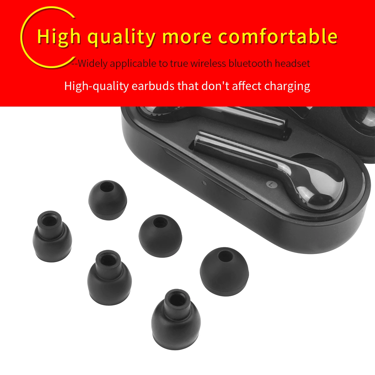 Silicone Ear Tips for Redmi AirDots 2 & E8 4 Silicone Ear Tips for Redmi AirDots 2 & E8 - Image 4