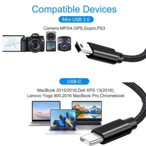 USB Type C to Mini USB Adapter Cable 1m 7 S453d114c693345d3b2c18d3bac3f772fx