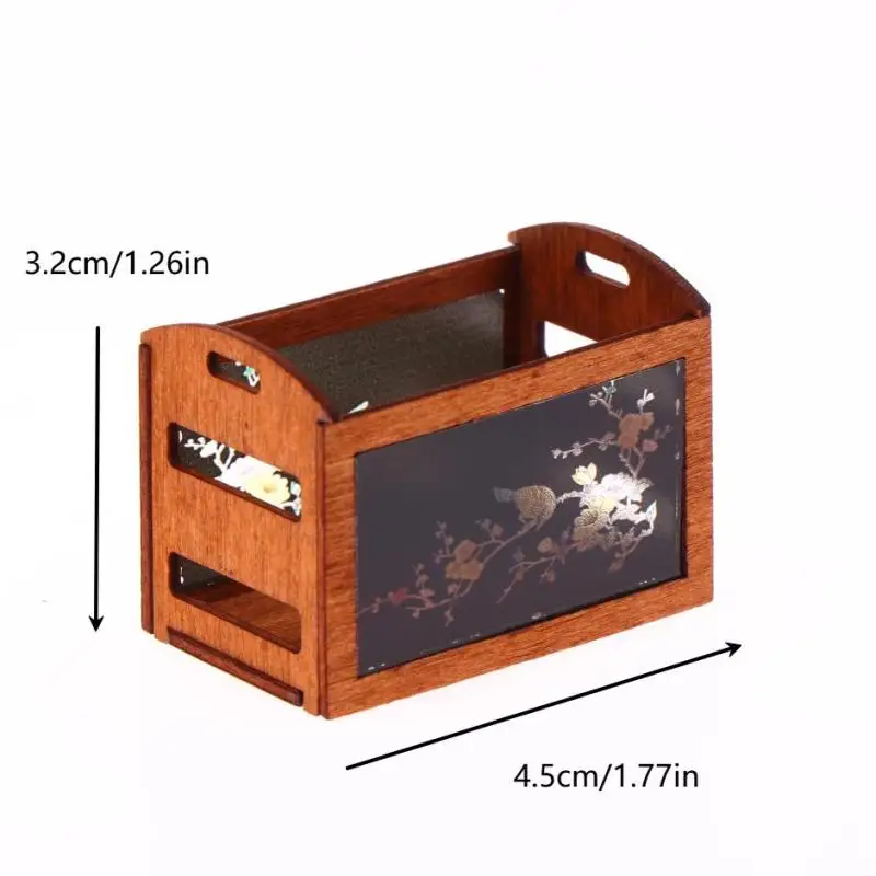 Miniature Wooden Dollhouse Storage Baskets Set 10 Miniature Wooden Dollhouse Storage Baskets Set - Image 10