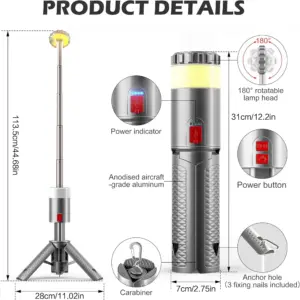 Rechargeable Outdoor Camping Lantern with RGB LEDs 8 S45db96f8bd06409c8b2b3ffe3c2510e4G