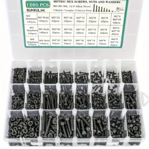 1260-Piece Metric Bolt Set for Metalworking 8 S4610355beb9b4808a2f9a26fa6eb6057o
