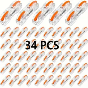 Transparent Quick-Lever Wire Connectors - 34/50/100pcs 19 S466987de3f324908b27fb94402be592ab