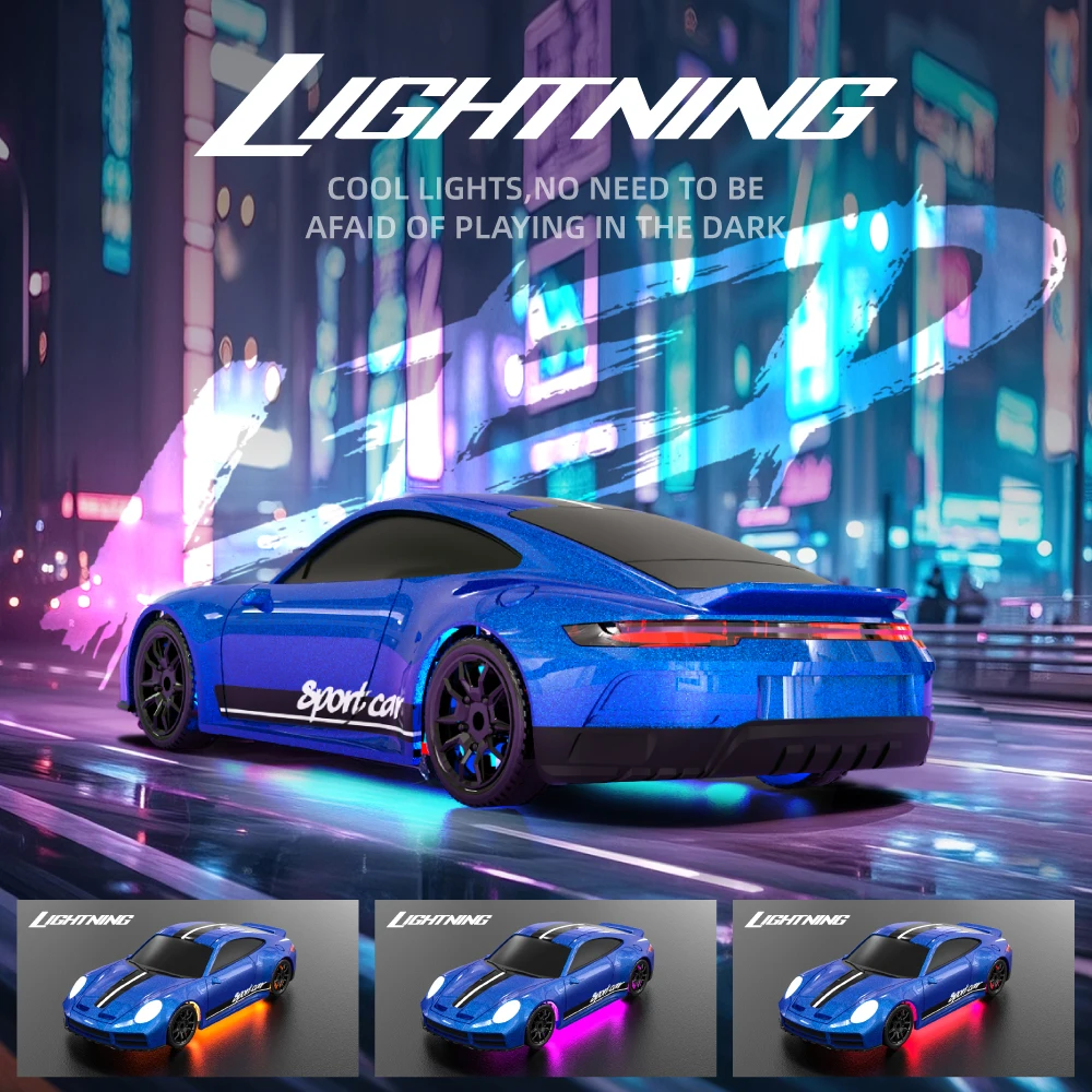 LKCOMO 1:43 Blue RC Car with 4WD and Gyroscope 5 LKCOMO 1:43 Blue RC Car with 4WD and Gyroscope - Image 5