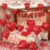 Red Heart Foil Balloons Set of 1,000
