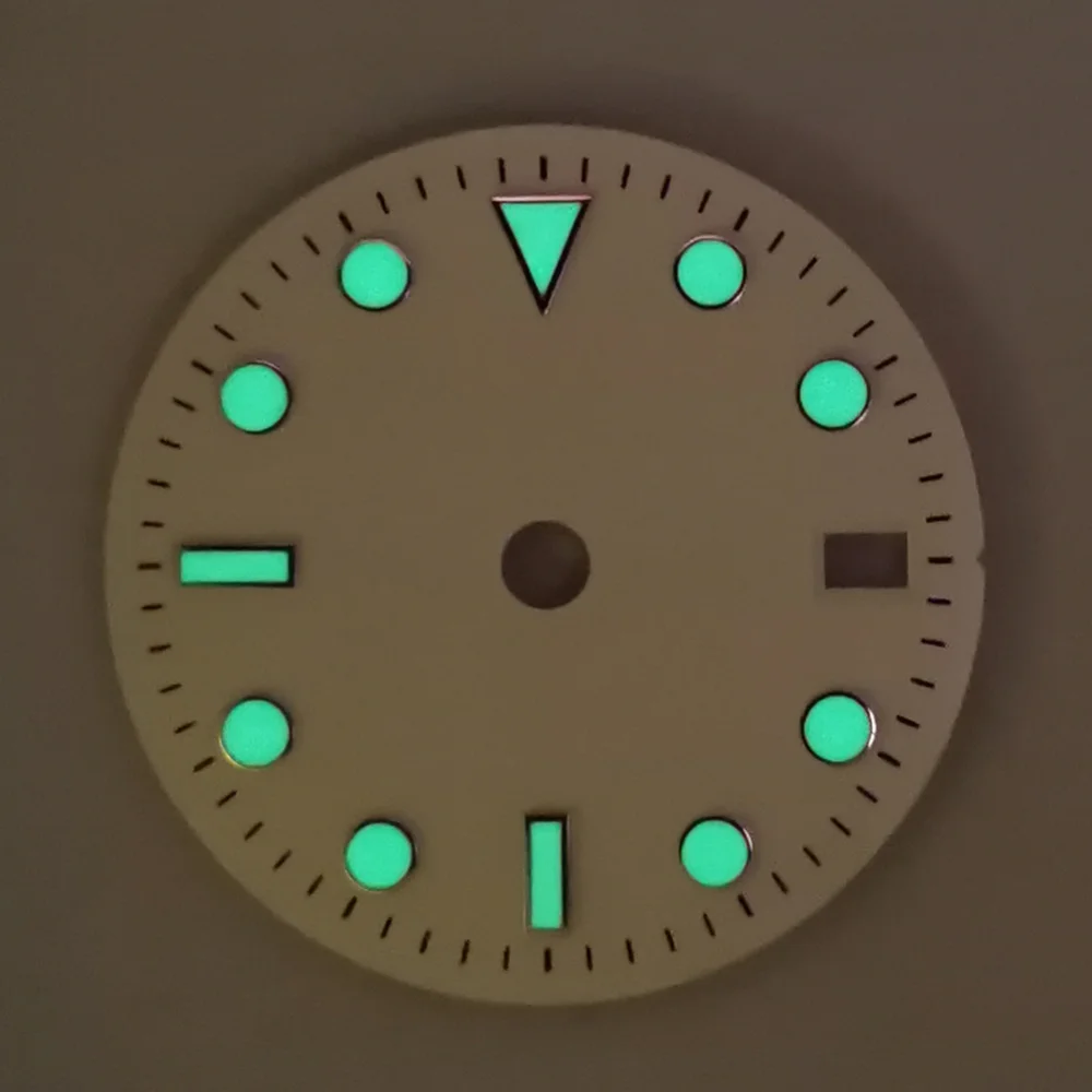 29mm Stainless Steel Green Watch Dial for NH34 2 29mm Stainless Steel Green Watch Dial for NH34 - Image 2