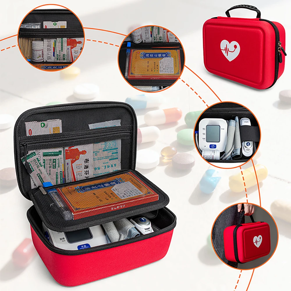 Red and Black Medical Storage Case for BP Monitors 2 Red and Black Medical Storage Case for BP Monitors - Image 2