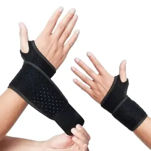 Black Dual Wrist Support Brace for Stability