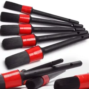 Professional Car Detailing Brush Set with Red Accents 14 S492adff4ba9b453ebb8dbd65f6257ad3X 1