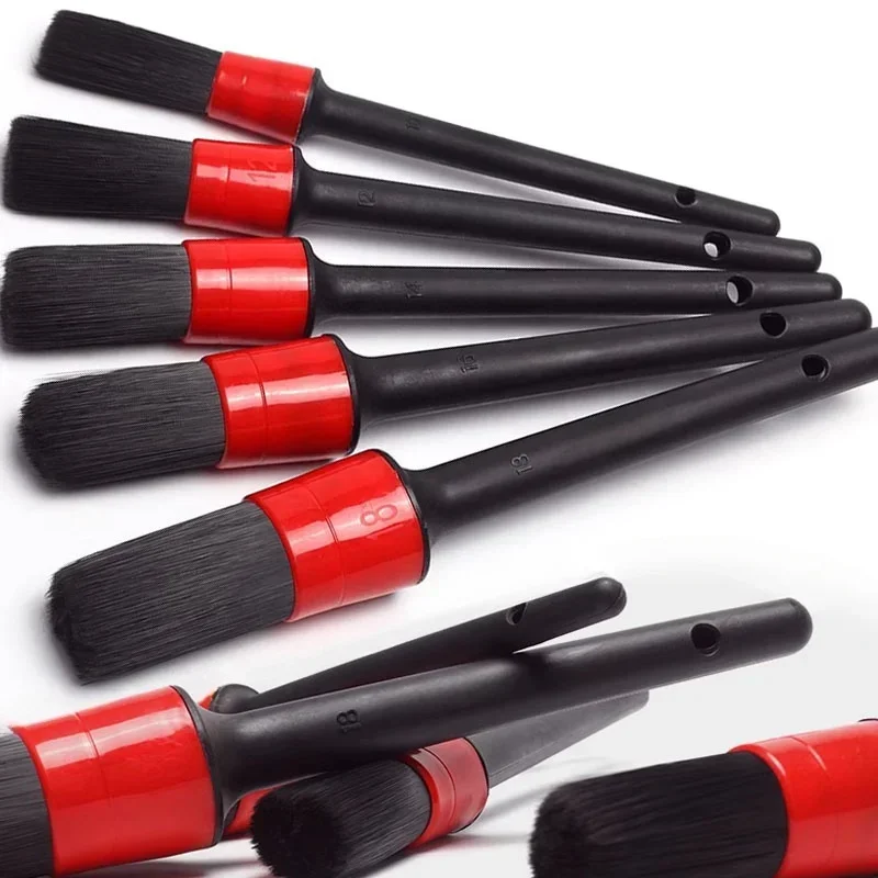 Professional Car Detailing Brush Set with Red Accents 6 Professional Car Detailing Brush Set with Red Accents - Image 6