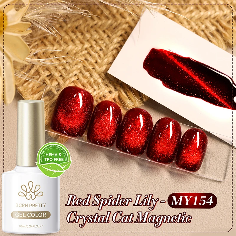 Red Glass Bead Cat Magnetic Gel Polish 10ml 3 Red Glass Bead Cat Magnetic Gel Polish 10ml - Image 3