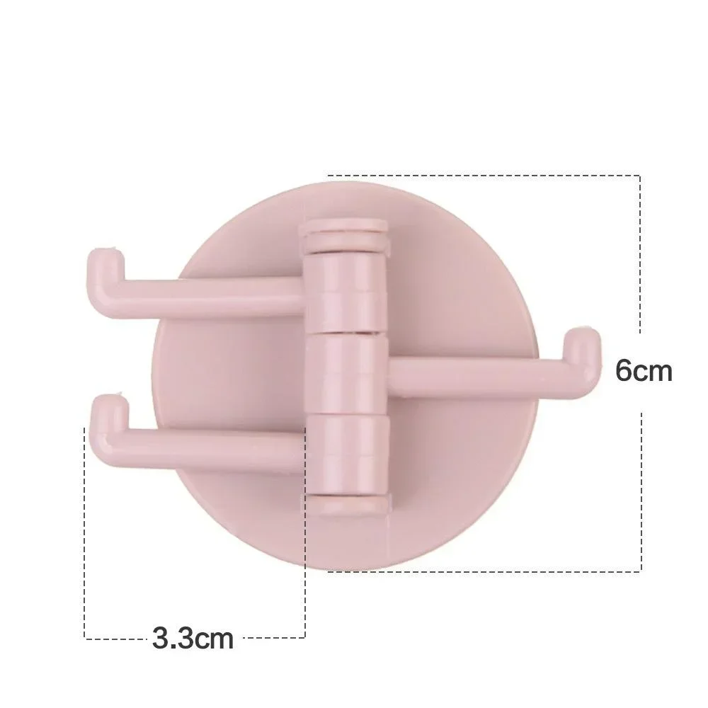 White Wall-Mounted Hook with Swinging Hooks 5 White Wall-Mounted Hook with Swinging Hooks - Image 5