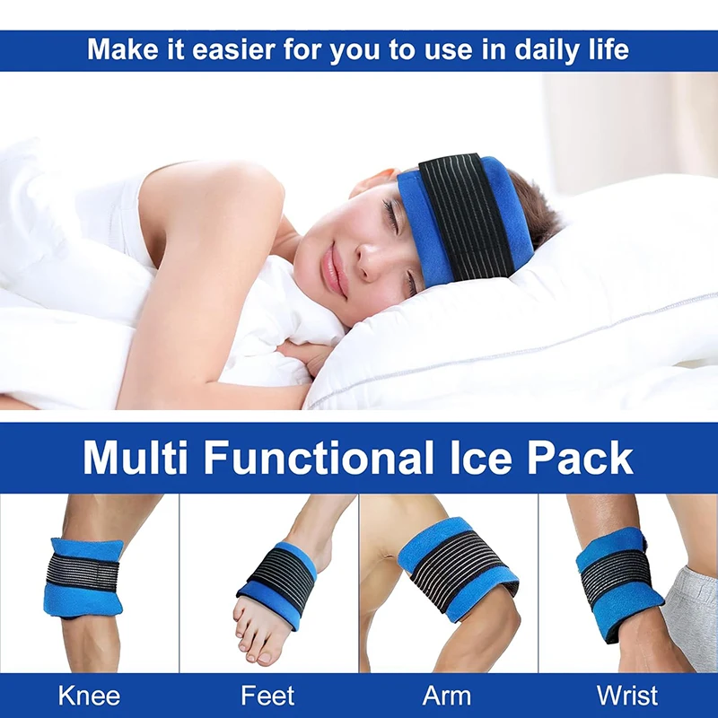 Blue Gel Ice Pack with Adjustable Strap 4 Blue Gel Ice Pack with Adjustable Strap - Image 4