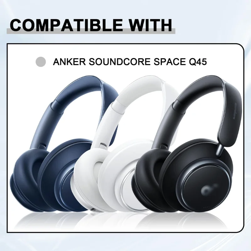 Replacement Leather Ear Pads for Q45 Headphones 3 Replacement Leather Ear Pads for Q45 Headphones - Image 3