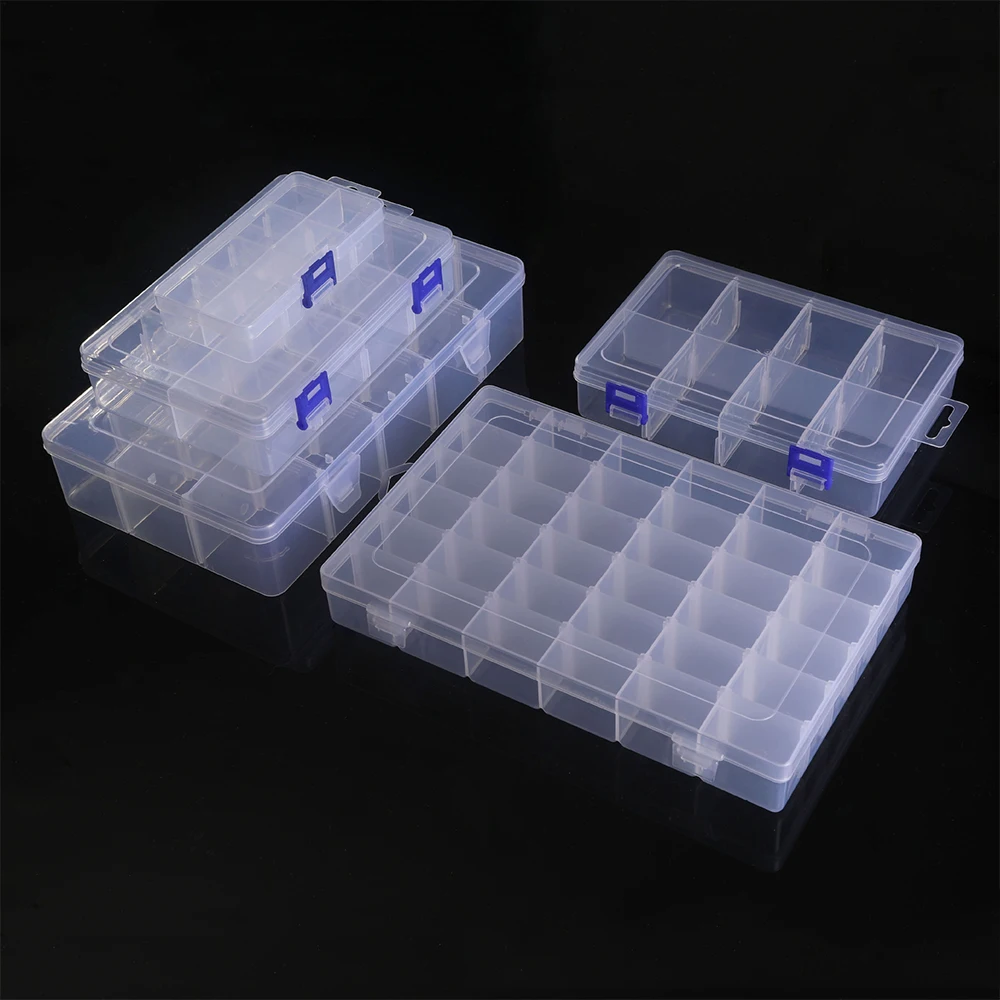 24-Grid Clear Plastic Storage Organizer 4 24-Grid Clear Plastic Storage Organizer - Image 4