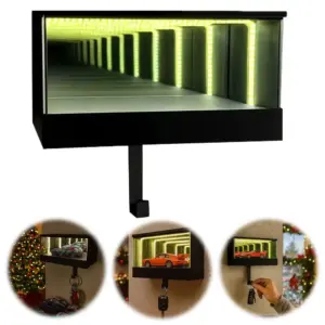 White LED Infinity Mirror Key Holder 11 S4acdb56a9261481ea9bebabeb705bbf0R