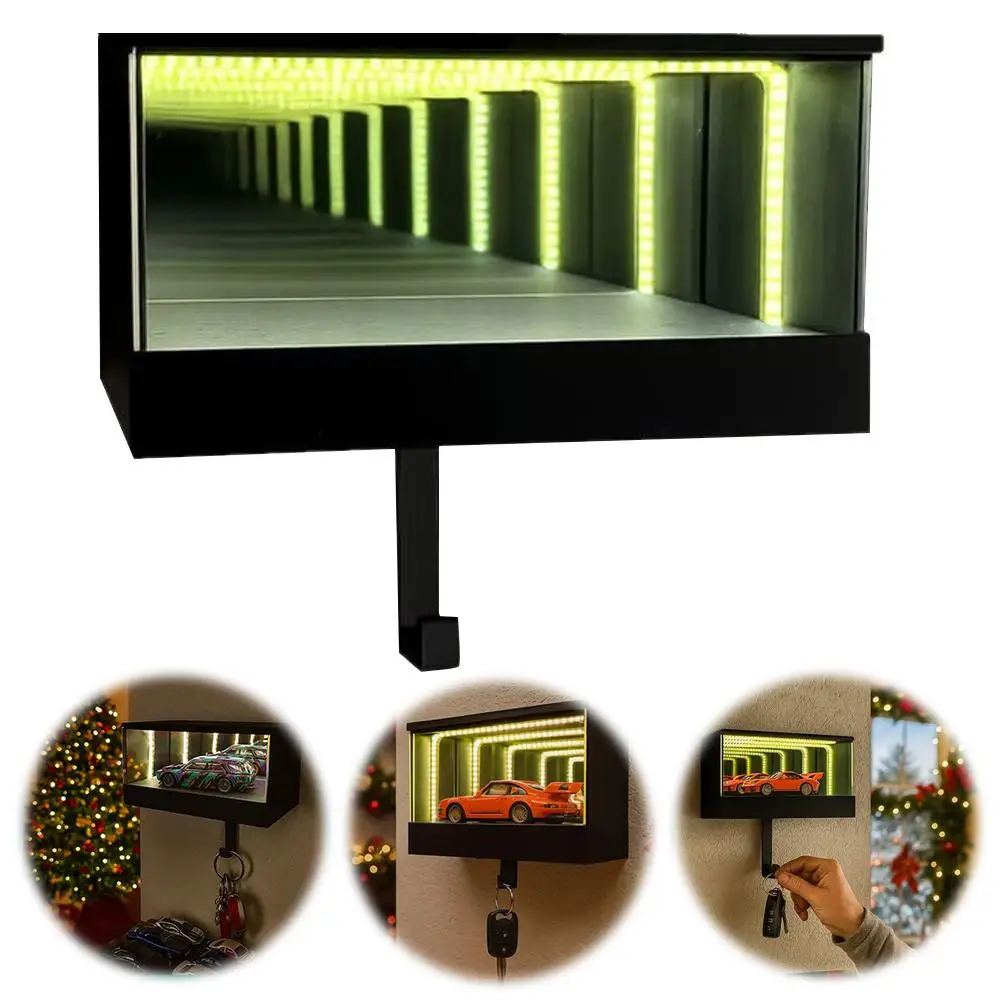 White LED Infinity Mirror Key Holder 5 White LED Infinity Mirror Key Holder - Image 5