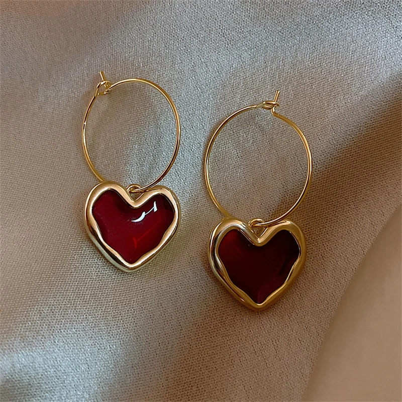 Elegant Double Heart Drop Earrings for Women 7 Elegant Double Heart Drop Earrings for Women - Image 7