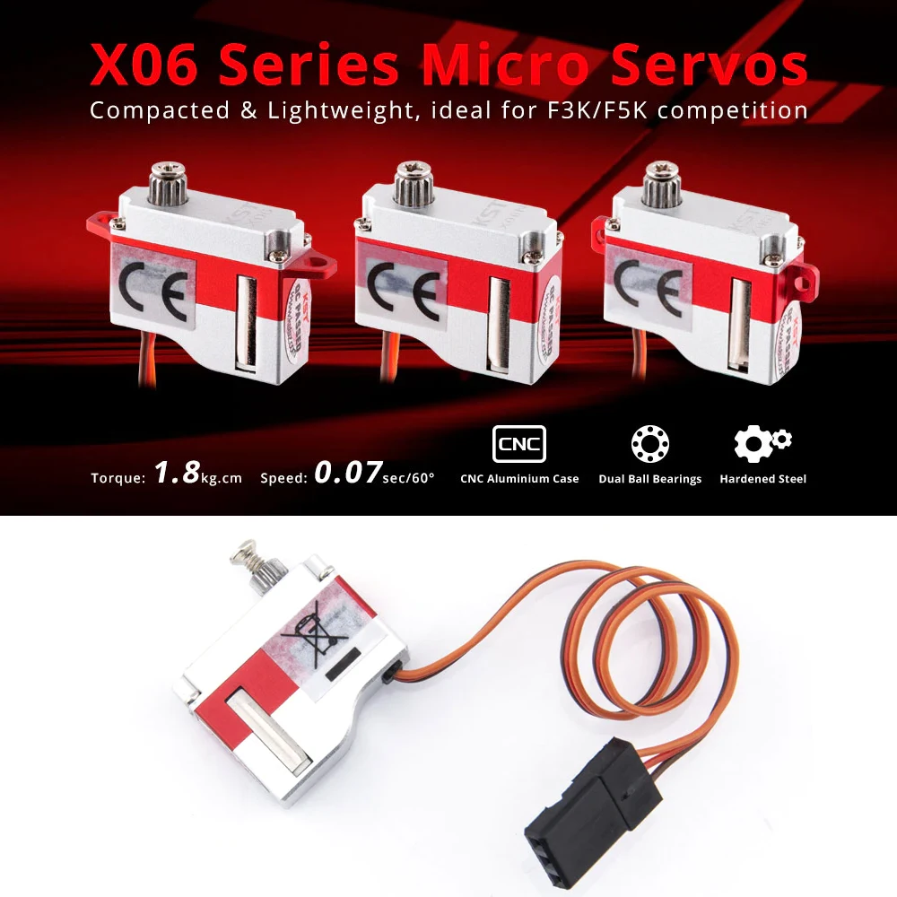 KST X06 Micro Servo Series for RC Gliders 2 KST X06 Micro Servo Series for RC Gliders - Image 2