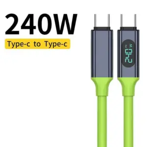 240W USB-C Charging & Data Cable with LED Display 15 S4bc31d9fe00e4363bdd6e939e64d02bcZ