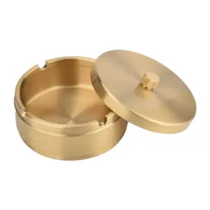 Brass Ashtray with Optional Lid - Modern Design 14 S4bd22c6b65554d8b84cccb84a3d08c3aN